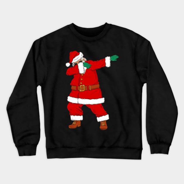 Dabbing Santa Hip-Hop Christmas Crewneck Sweatshirt by Eugenex